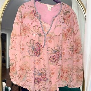 Sundance Pink Floral Blouse